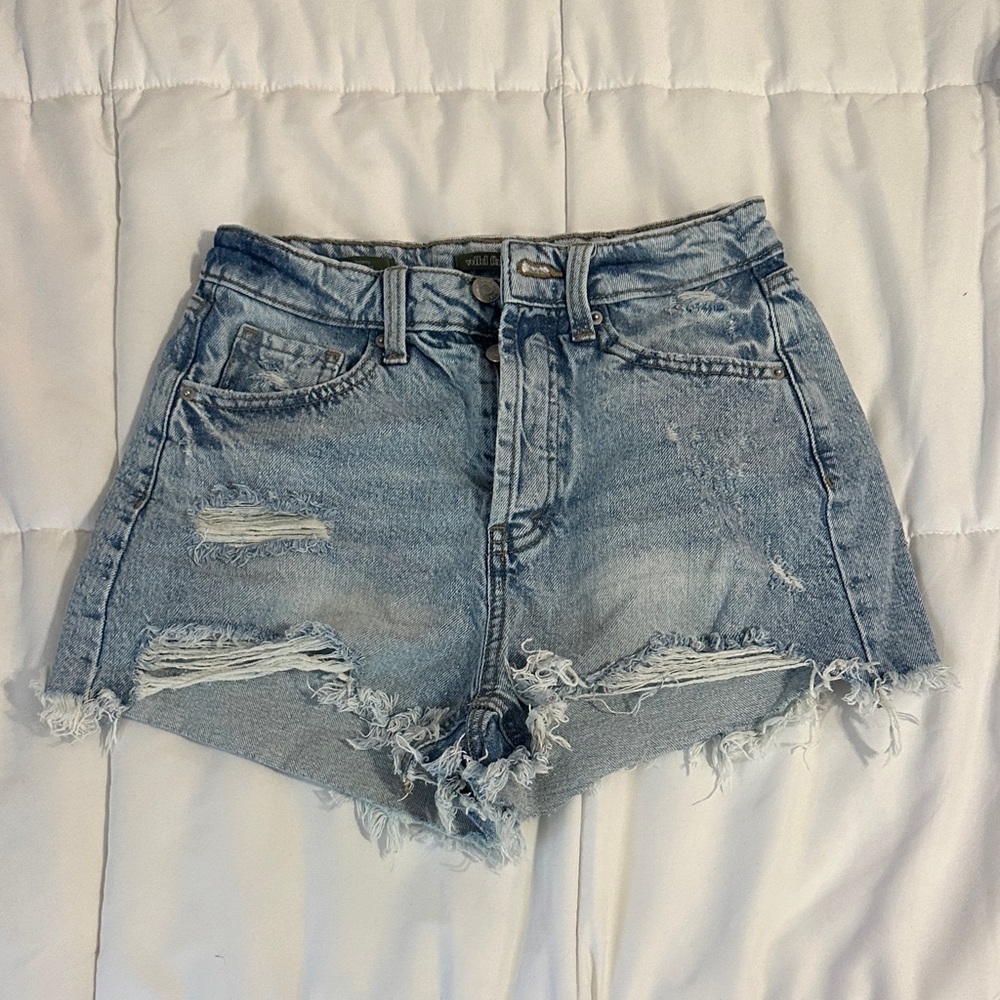 Distressed Denim Women Shorts